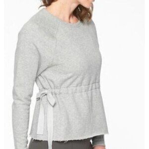 Athleta Sweatshirt Womens Small Studio Cinch Pullover Crew Neck Top Long Sleeve